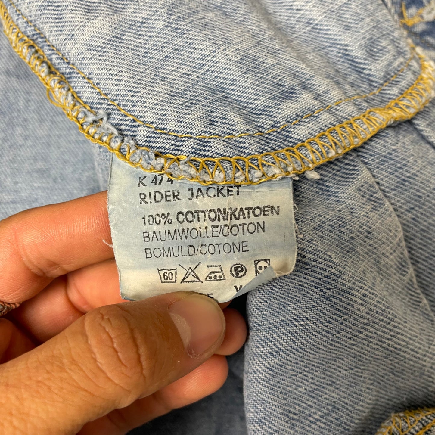 (XL) Vintage Lee Sanforized Union Made Denim Jacket Jeansjacke blau