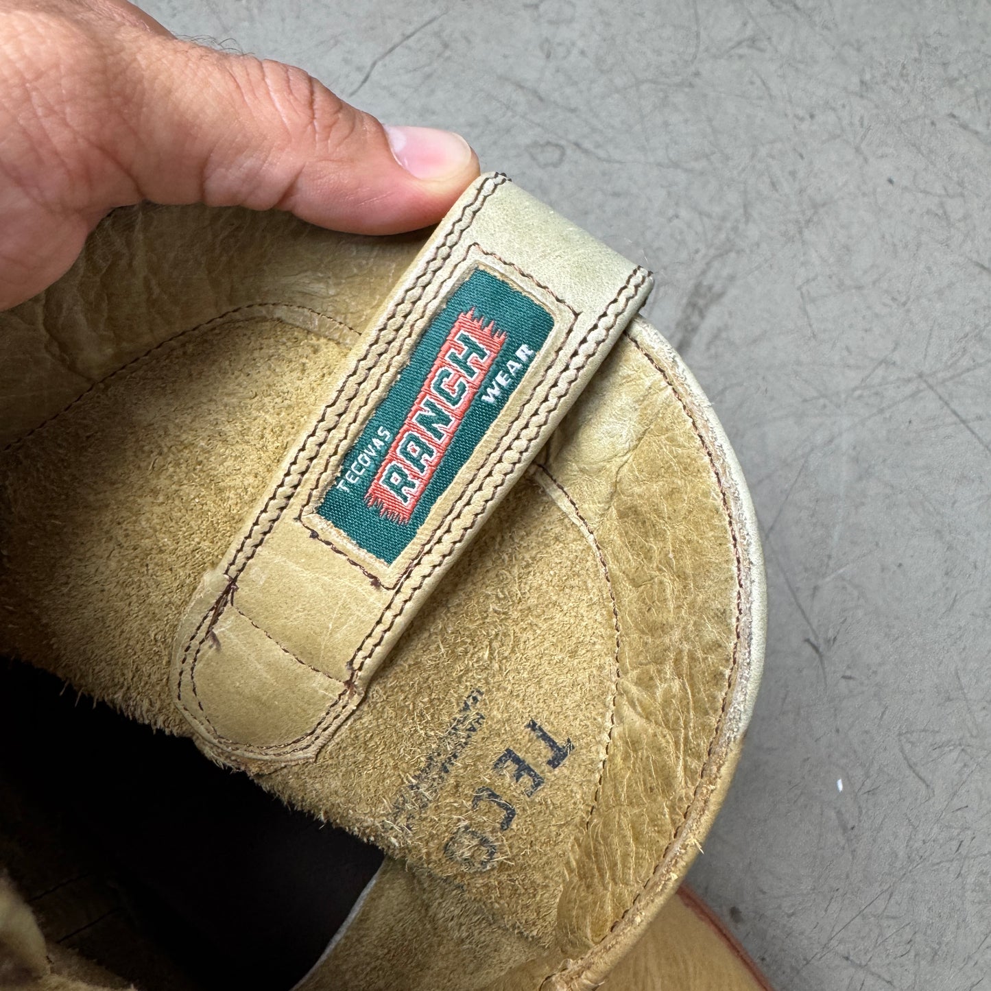 (42) Tecovas Ranch Wear Cowboy Boots Lederstiefel Camel Braun US9