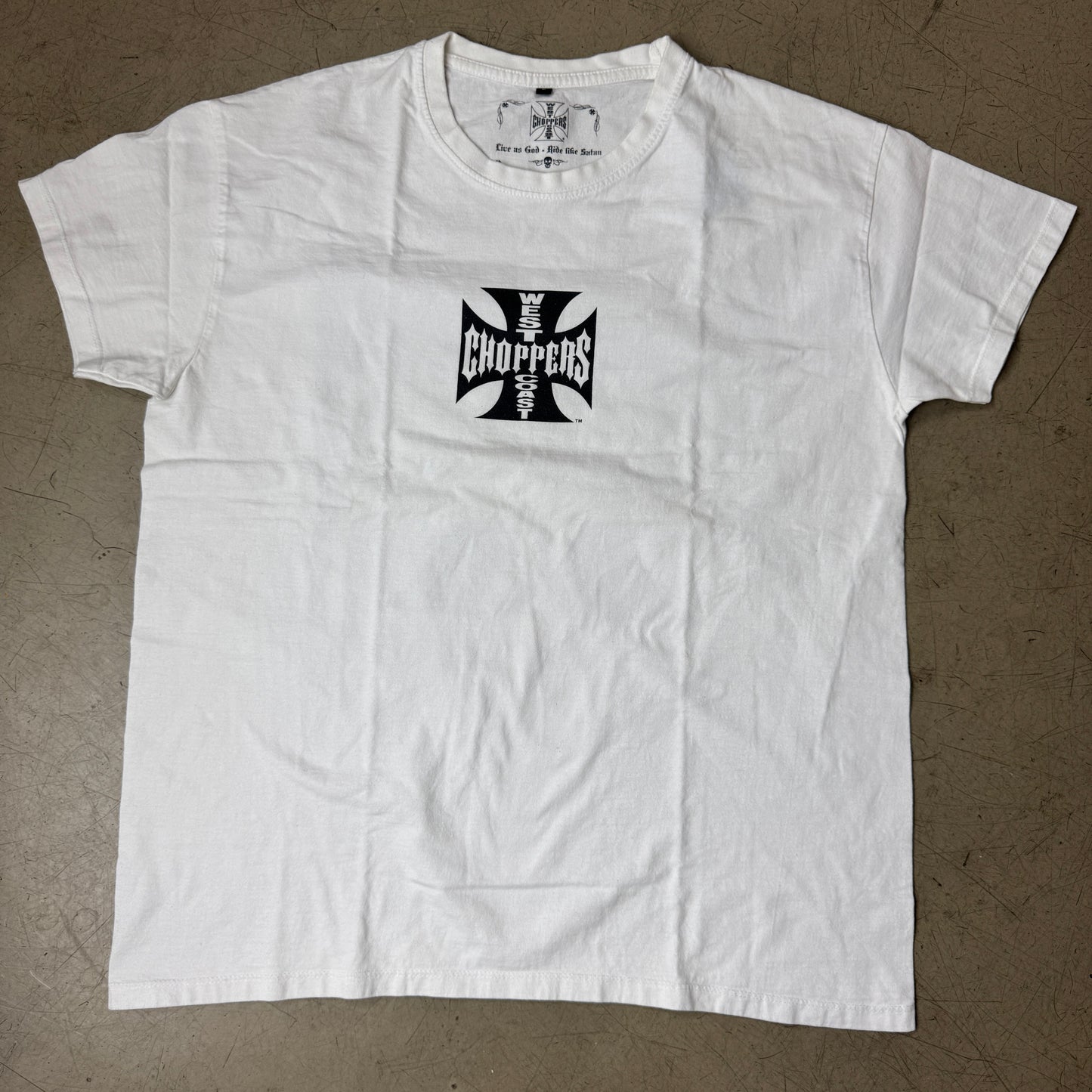 (L) Choppers Biker Big Logo T-Shirt weiß