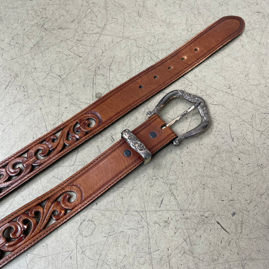 Vintage Ledergürtel braun 108cm
