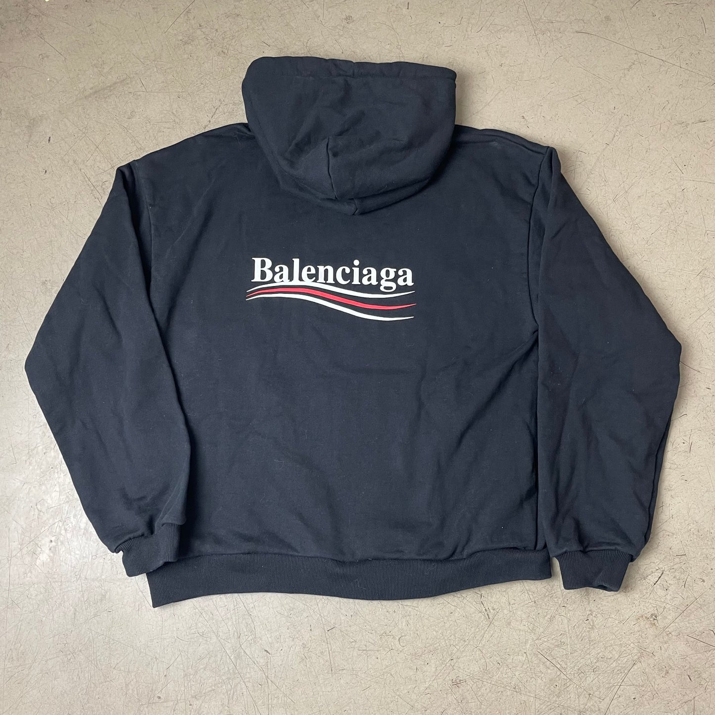 (XL) Balenciaga Big Logo Hoodie schwarz