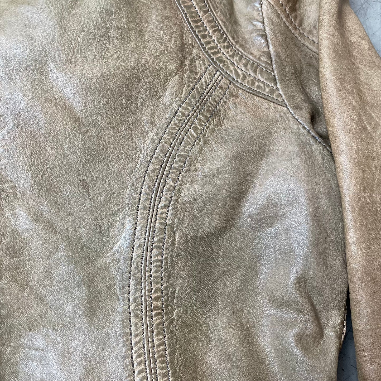 (XL) Wmn 2000s Oakwood Lederjacke beige braun