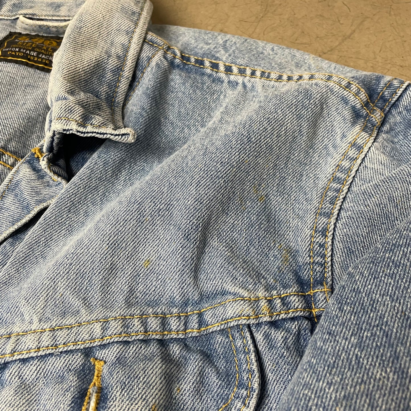 (XL) Vintage Lee Sanforized Union Made Denim Jacket Jeansjacke blau