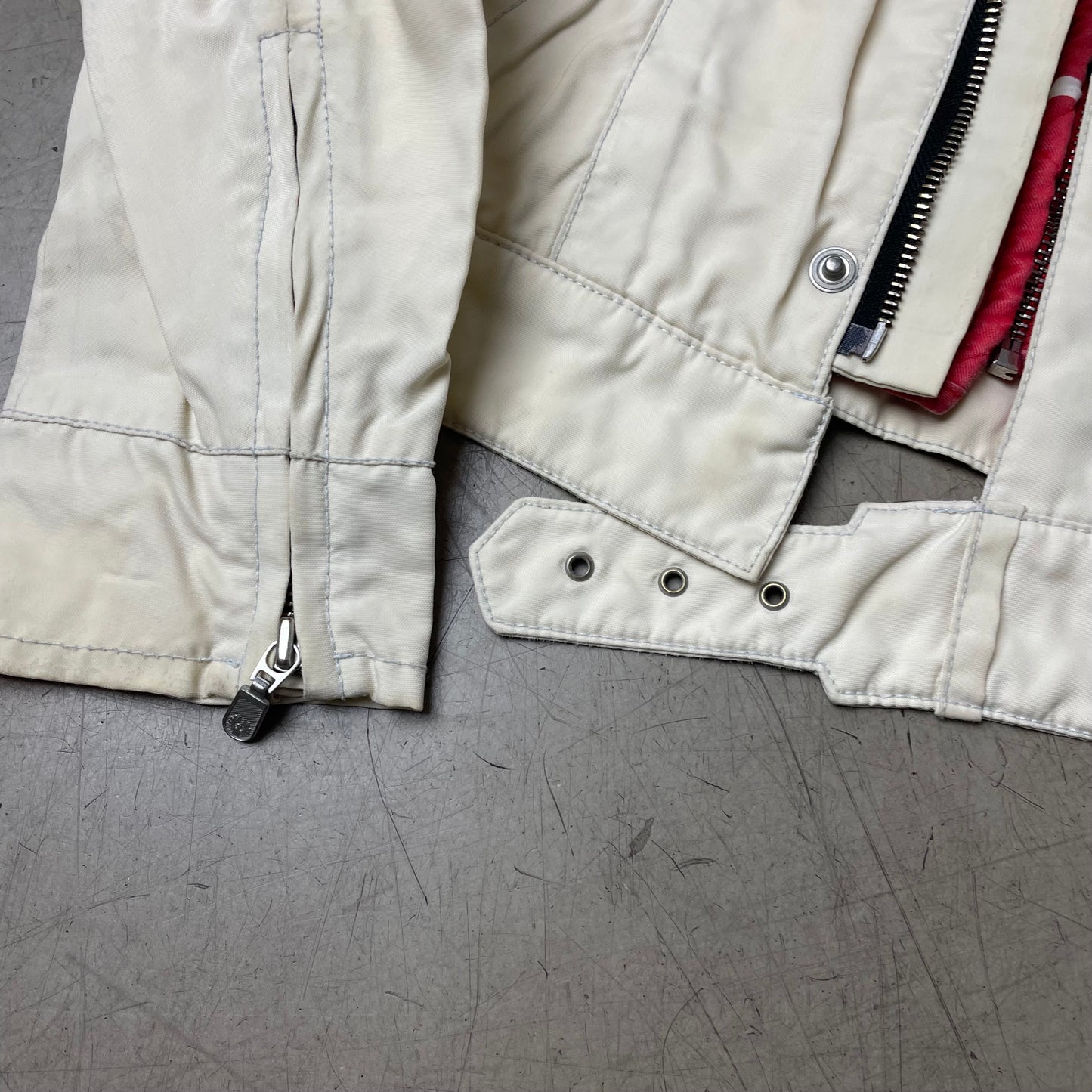 (M) Vintage Belstaff Black Prince Jacke beige Creme sz 42