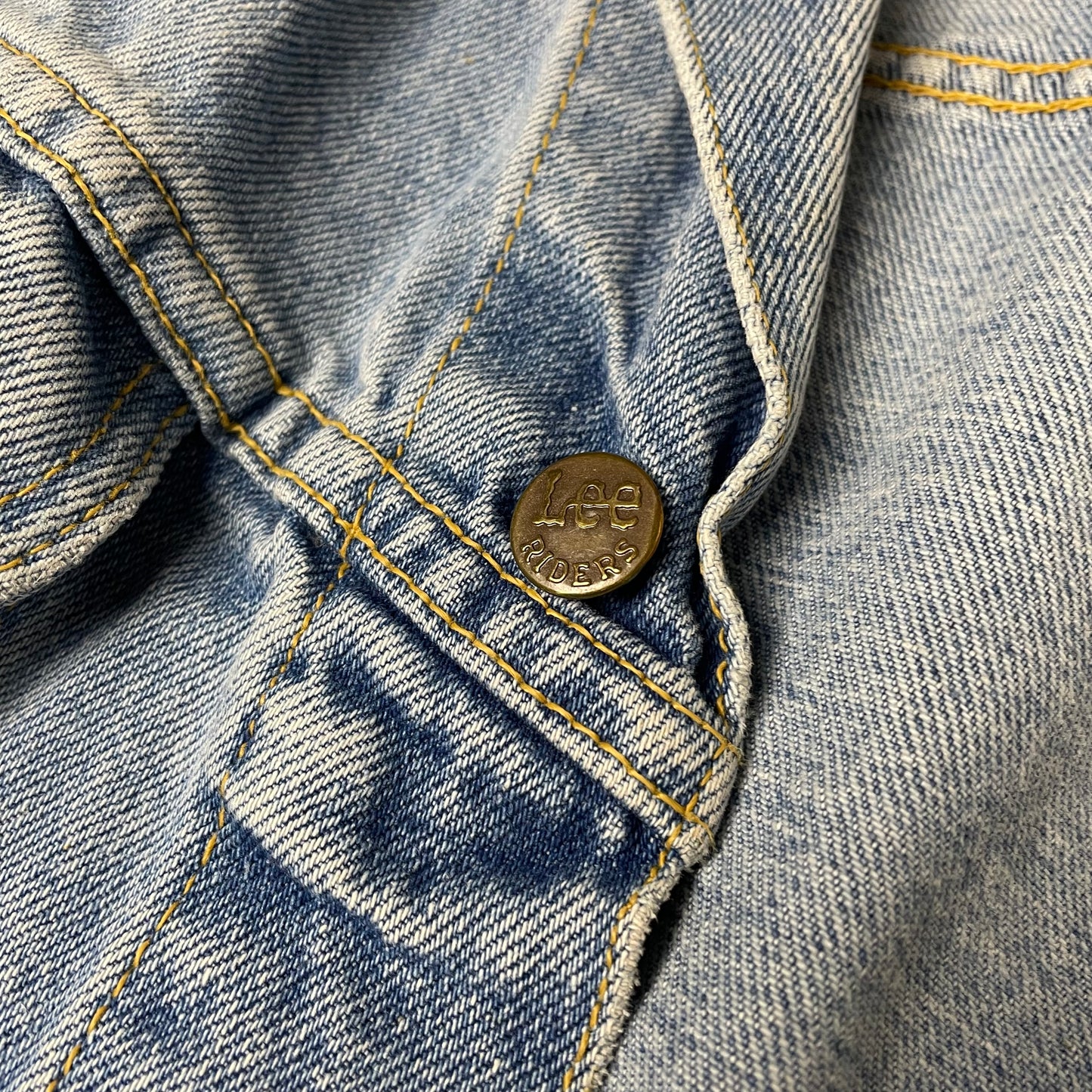 (XL) Vintage Lee Sanforized Union Made Denim Jacket Jeansjacke blau