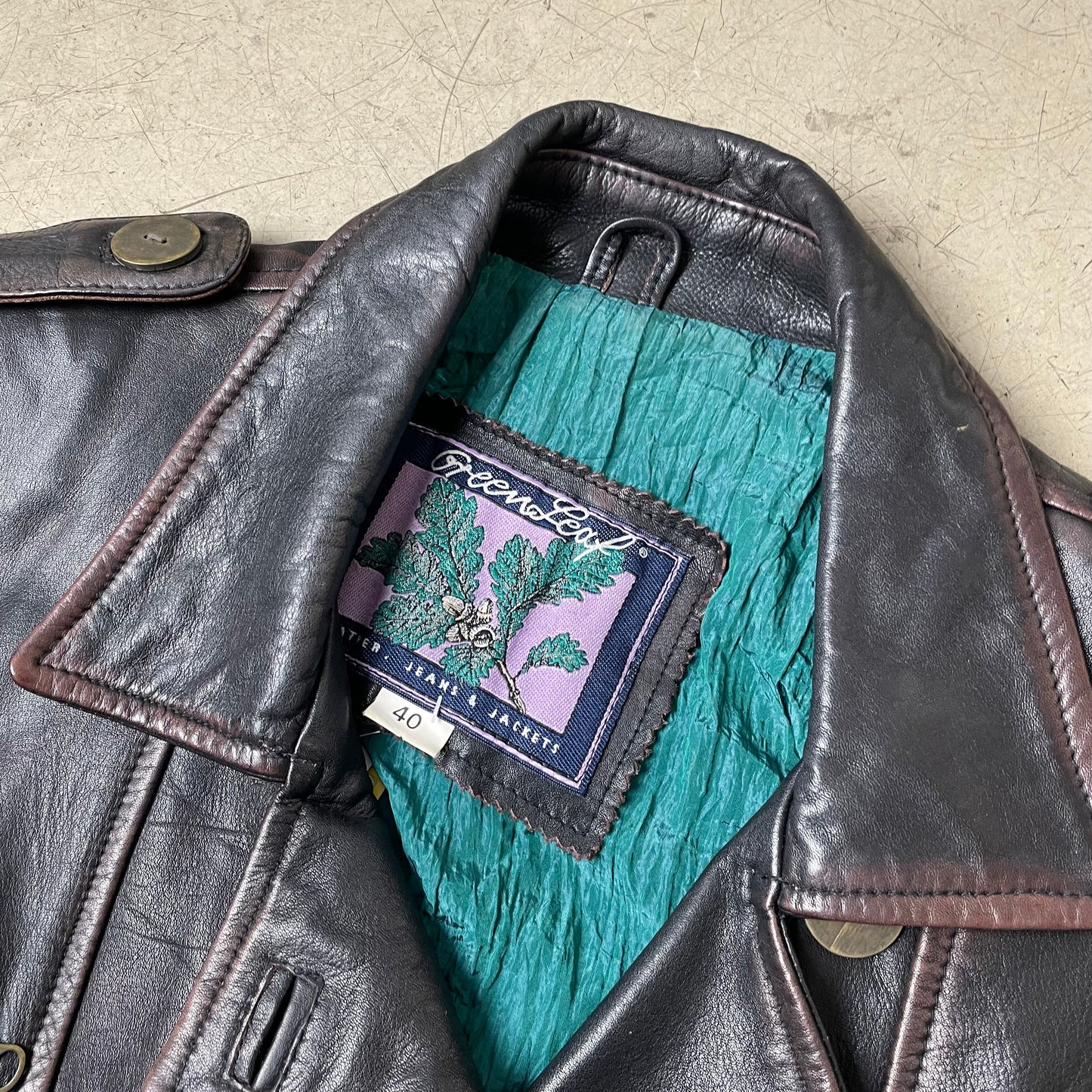 (S) Biker Wmn Lederjacke faded schwarz braun