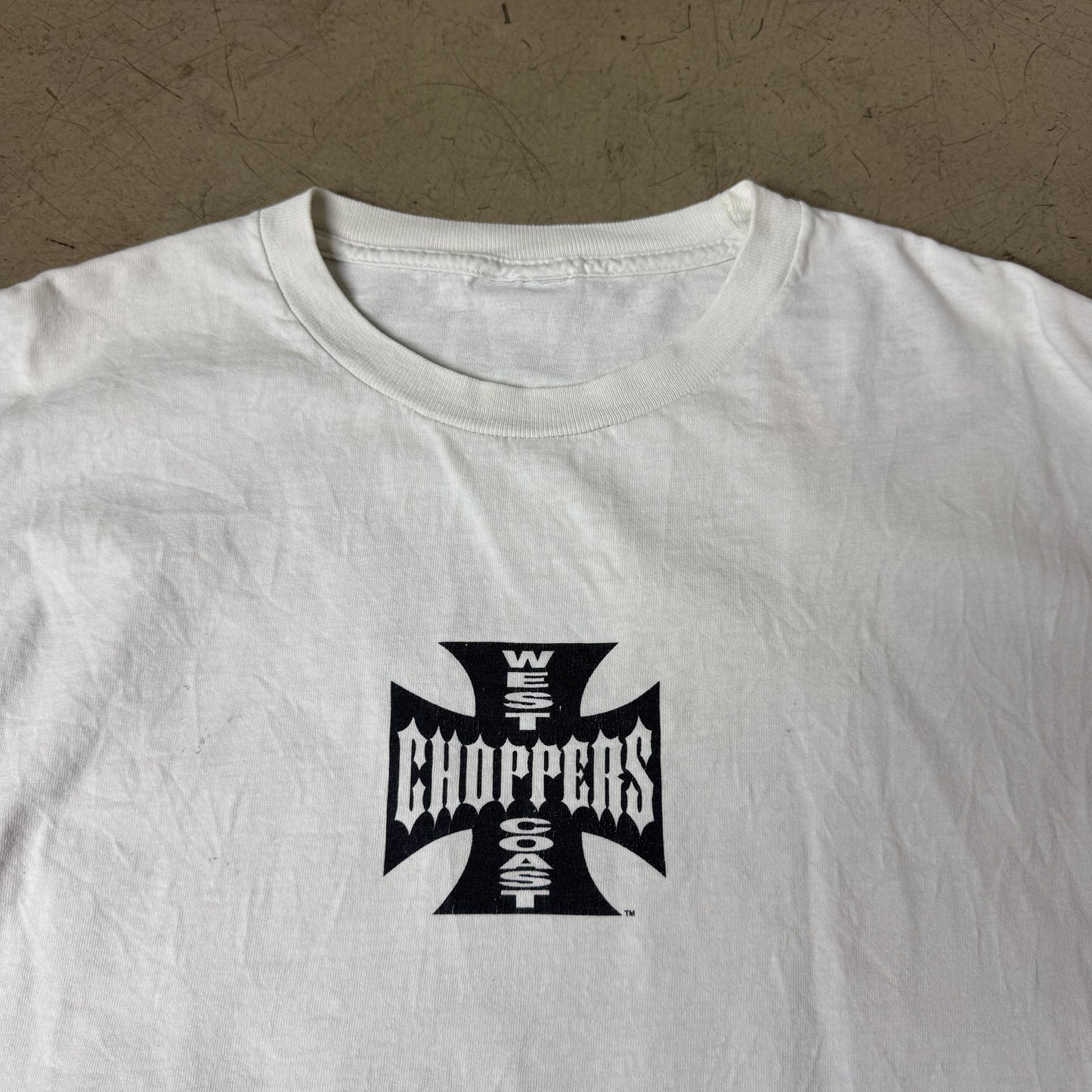 (L) Choppers Big Logo Longsleeve Shirt langarm weiß schwarz