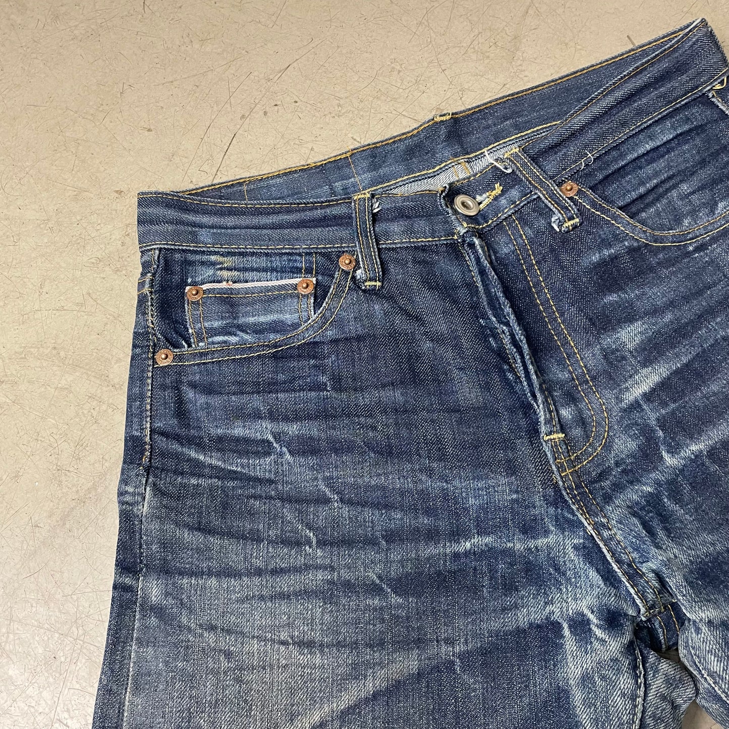 (M) Vintage 1993 Levi’s Big E Selvedge Selvage Jeanshose faded Blue W31/L30