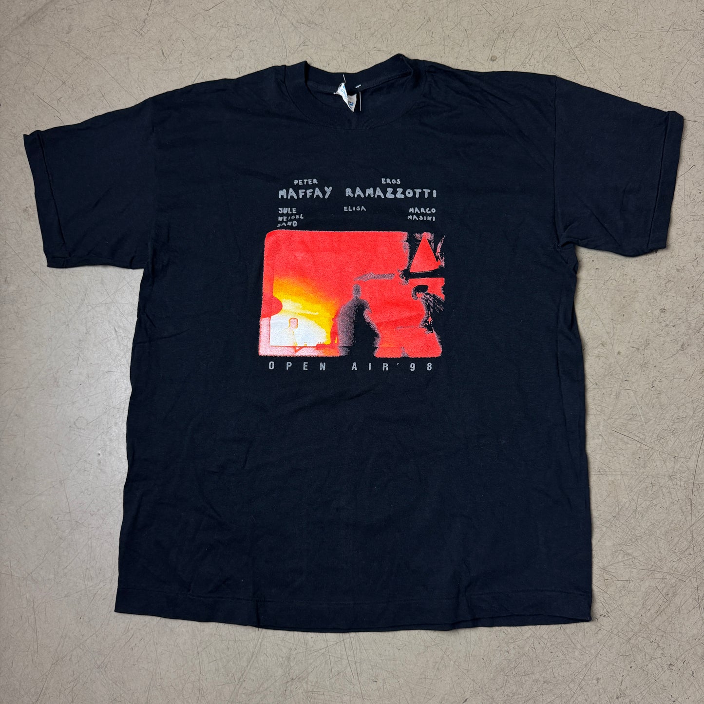 (XL) 1998 Screenstars Peter Maffay x Eros Ramazzotti Band Tshirt schwarz