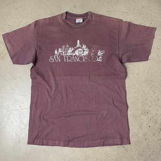 (XL) 1990s Softee Single Stitch Souvenir San Francisco Tshirt Faded braun