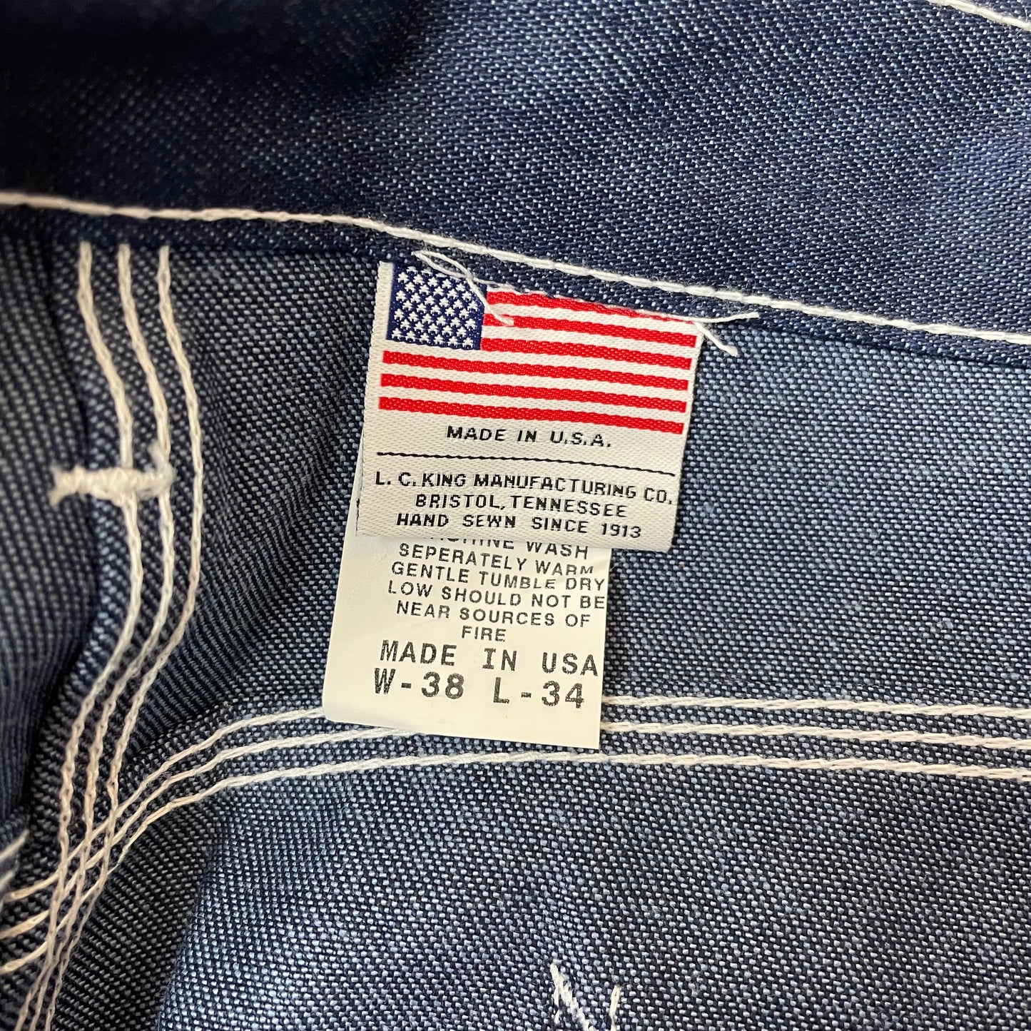 (XXL) Pointer Brand US Workwear Carpenter Denim Jeanshose Navy W38L34