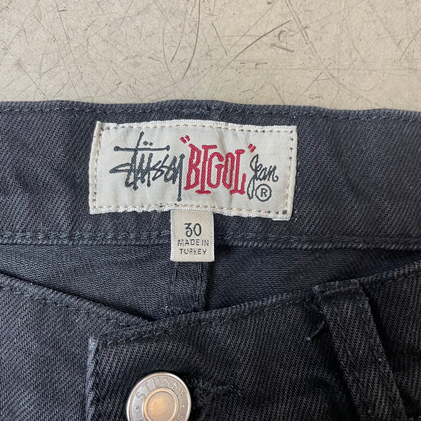 (L) Stüssy Jeanshose Denim schwarz W30