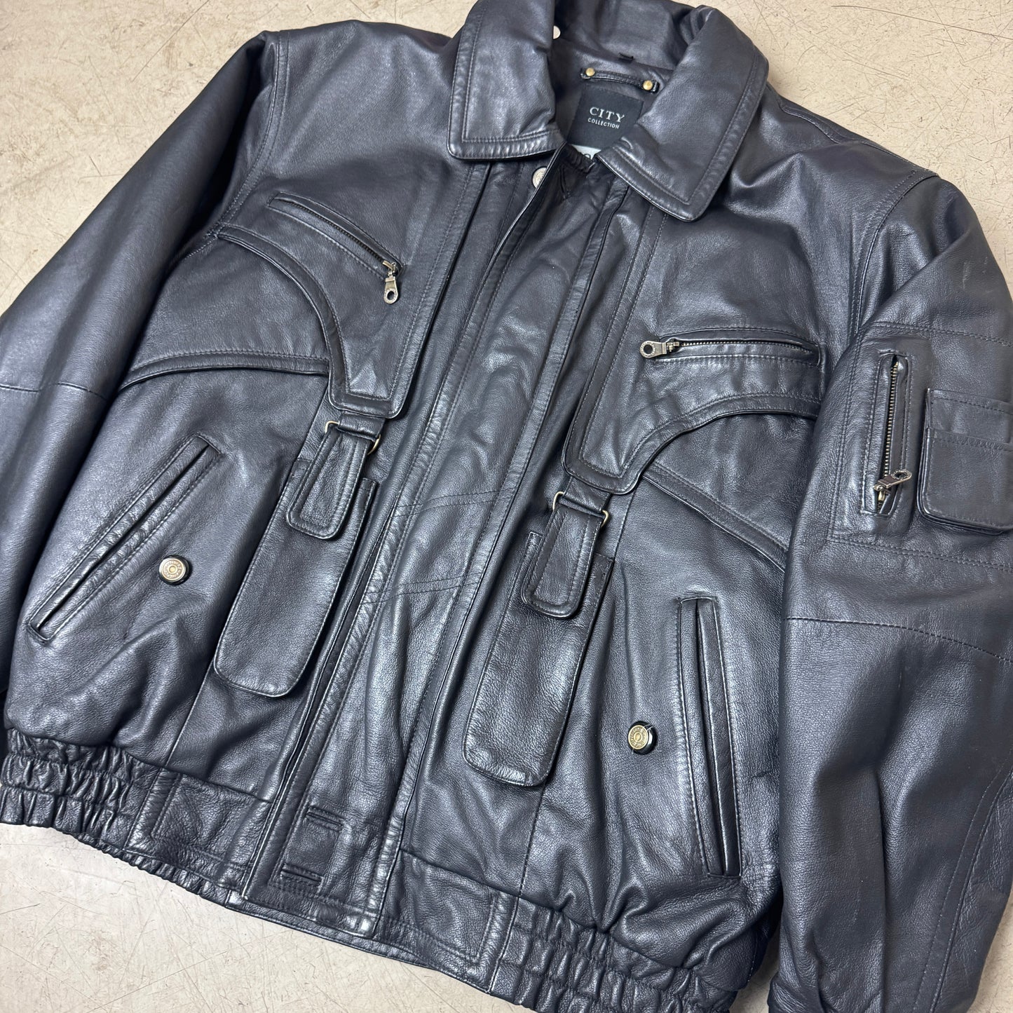 (L-XL) Piloten Lederjacke