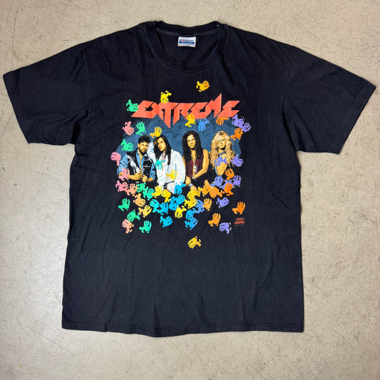 (XL) 1990-91 Extreme Mons-Tour Band T-Shirt Single Stitch schwarz Hanes