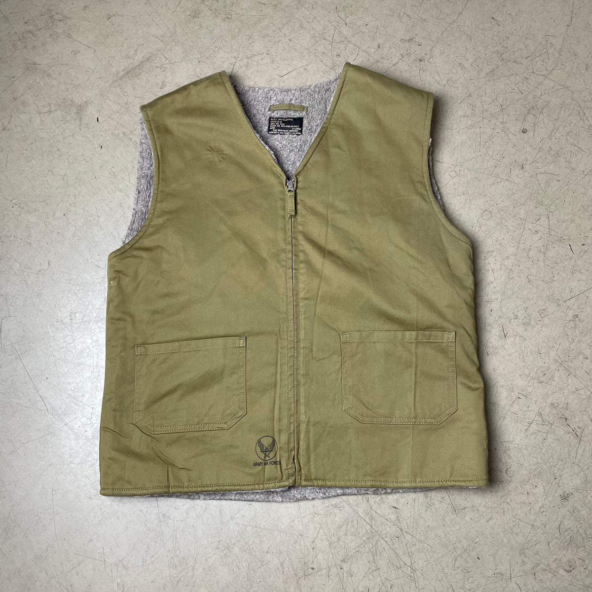 (XL) Pike Brothers Army Air Forces Weste Type C-2 khaki grün