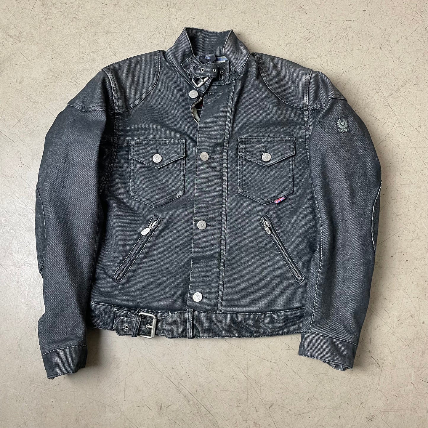 (S) Belstaff Wmn Denim Racing Jacket Navy blau grau
