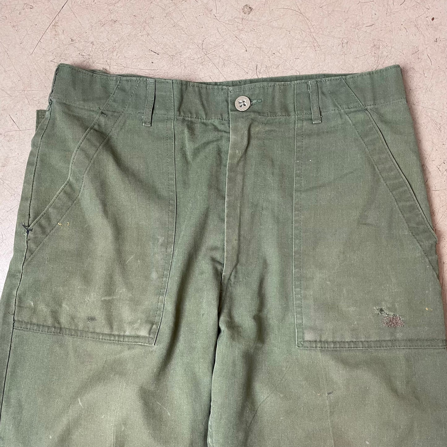 (L) US Army Front Pocket Utility Fatigue Pants faded olivgrün W34L29