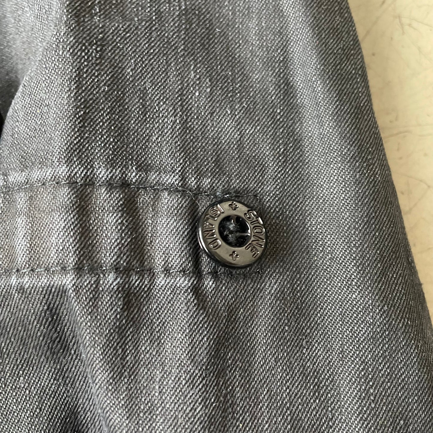 (M-L) Stone Island AW 2008 Lino Tela Hooded Jacket Waxed Cotton Black