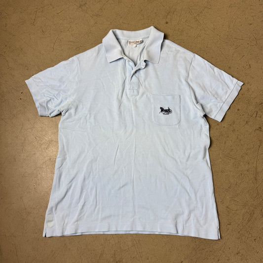 (M) 1990s Celine Paris Polo Tshirt hellblau