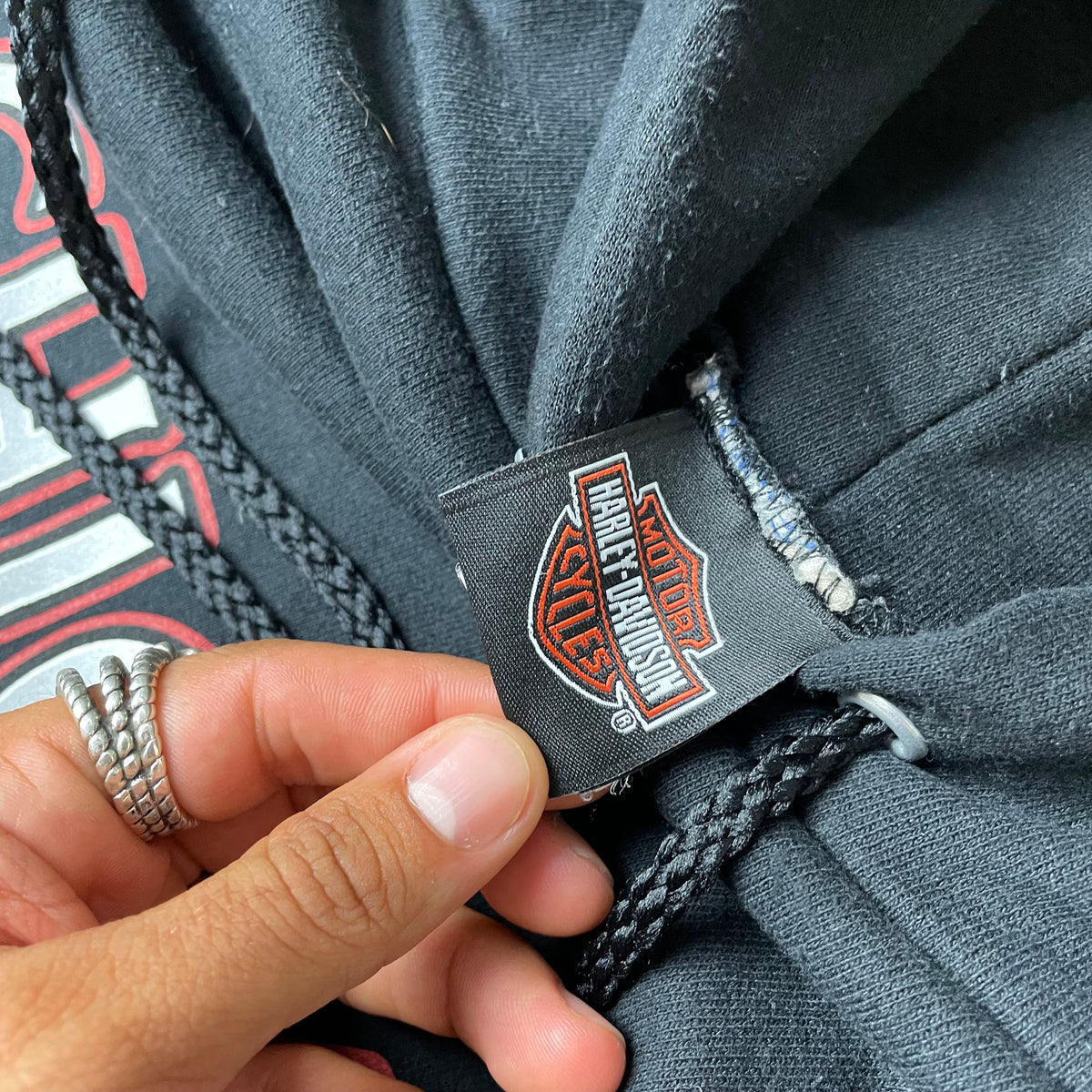 (M) Harley Davidson Chicago Hoodie Kapuzenpullover schwarz