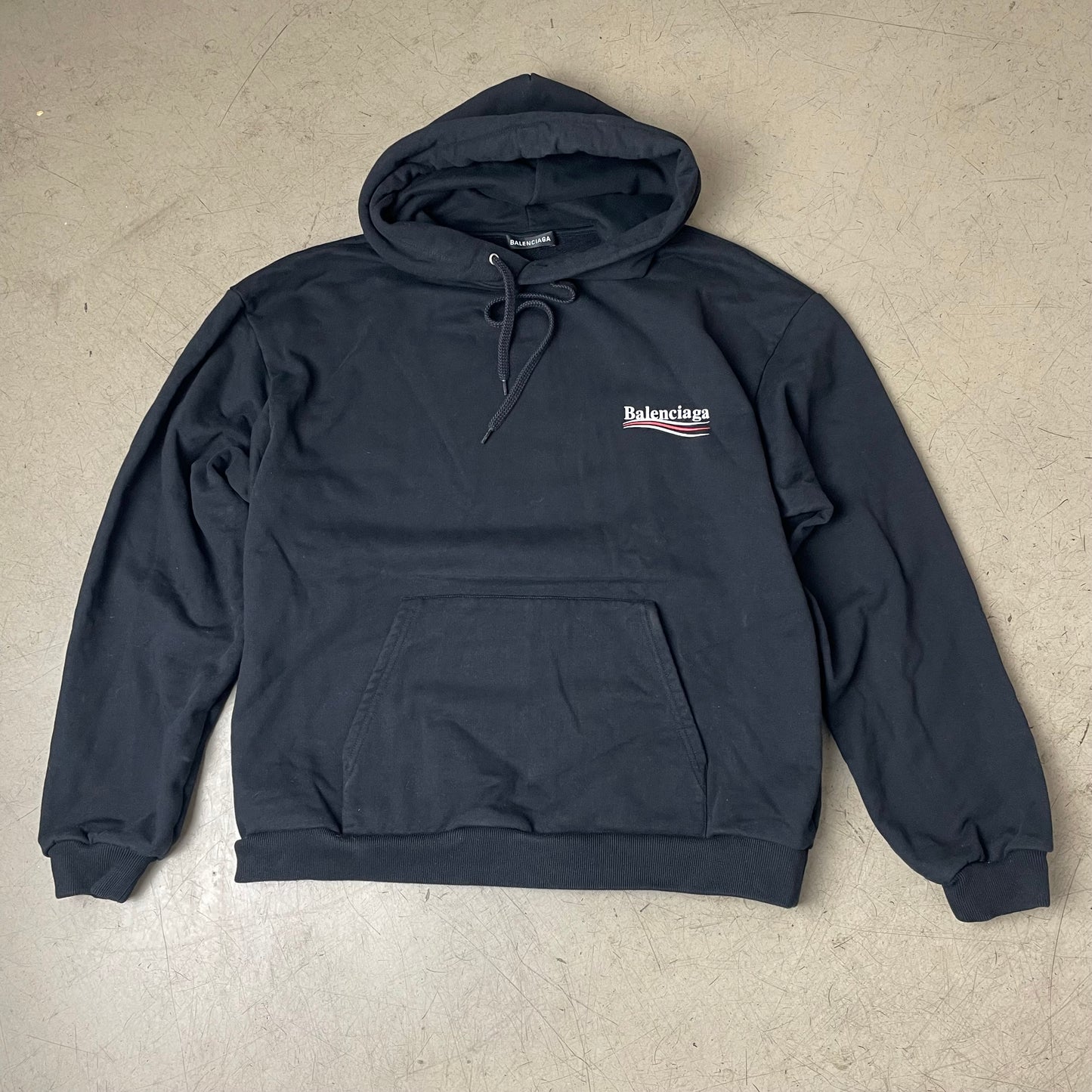 (XL) Balenciaga Big Logo Hoodie schwarz