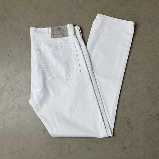 (L) Polo by Ralph Lauren Jeanshose Denim weiß W32/L34