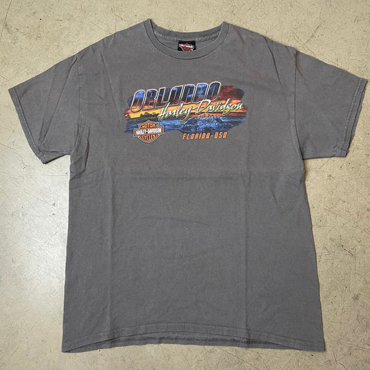 (L) Harley Davidson Orlando Gator Tshirt grau Florida