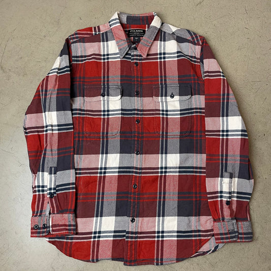 (XL) Filson Cotton Flanellhemd rot weiß blau kariert USL