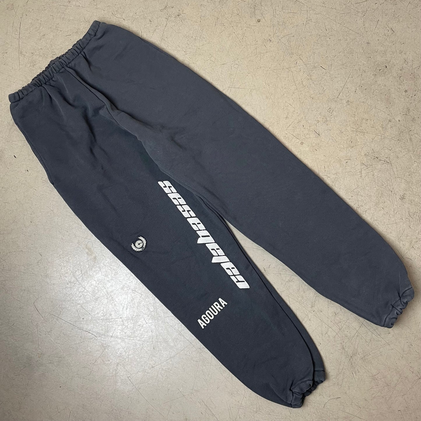 (M) Calabasas Agoura Jogging Pants Jogger washed black