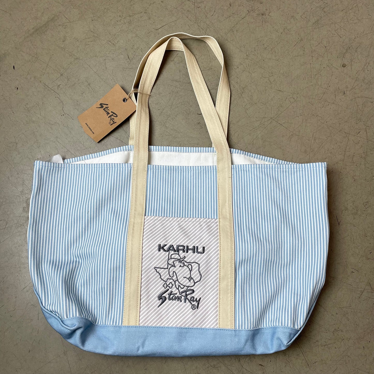 Karhu x Stan Ray Fusion XT Hickory Striped Tote Bag hellblau Creme
