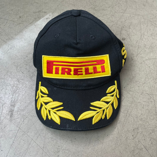 1990s Pirelli Racing Cap schwarz rot verstellbar