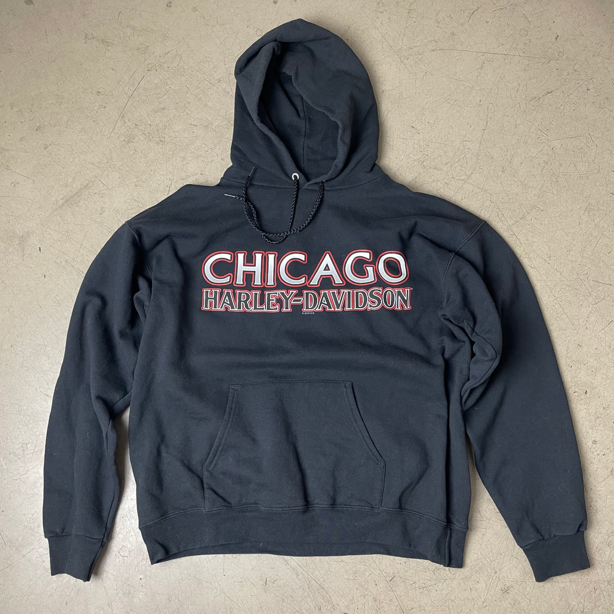 (M) Harley Davidson Chicago Hoodie Kapuzenpullover schwarz