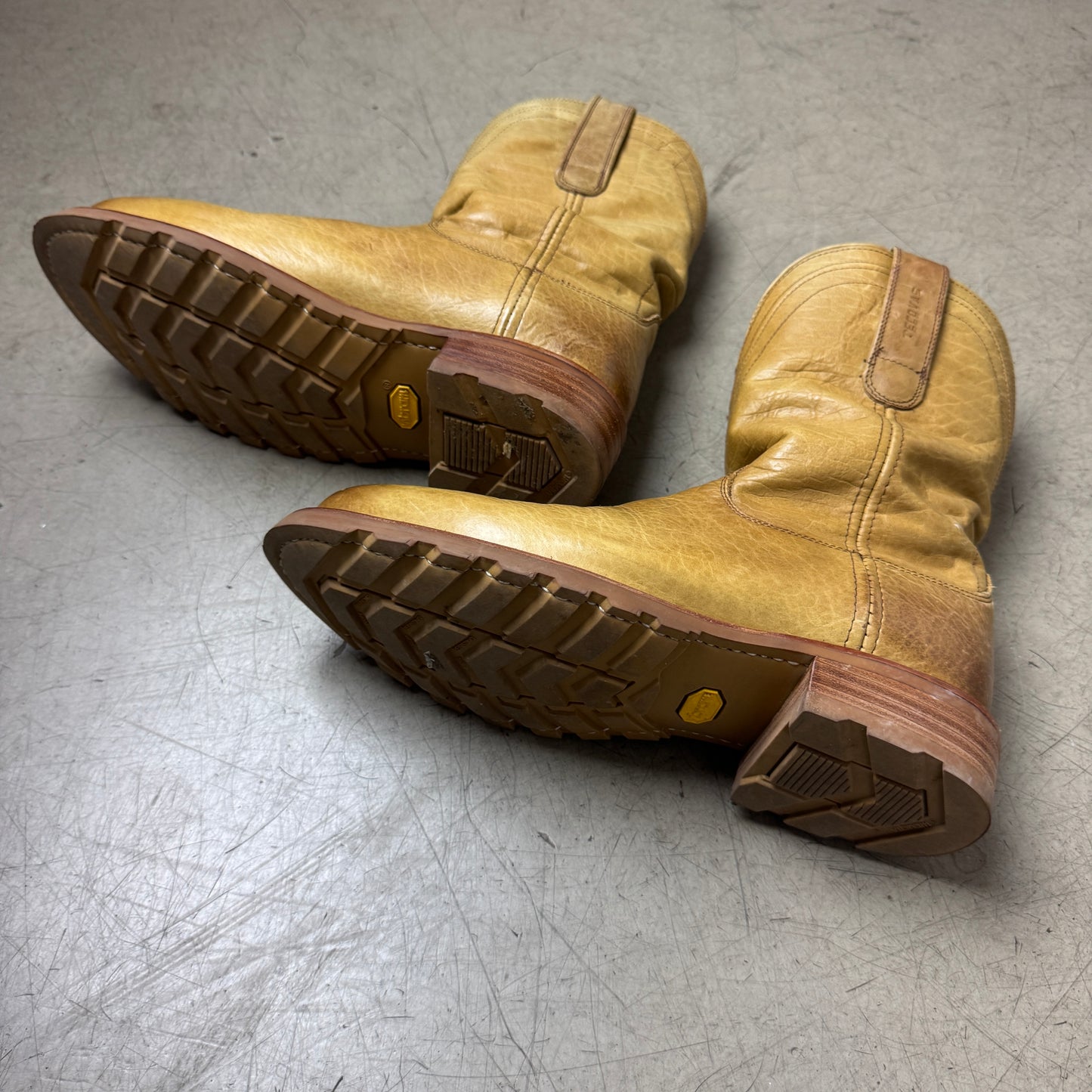 (42) Tecovas Ranch Wear Cowboy Boots Lederstiefel Camel Braun US9
