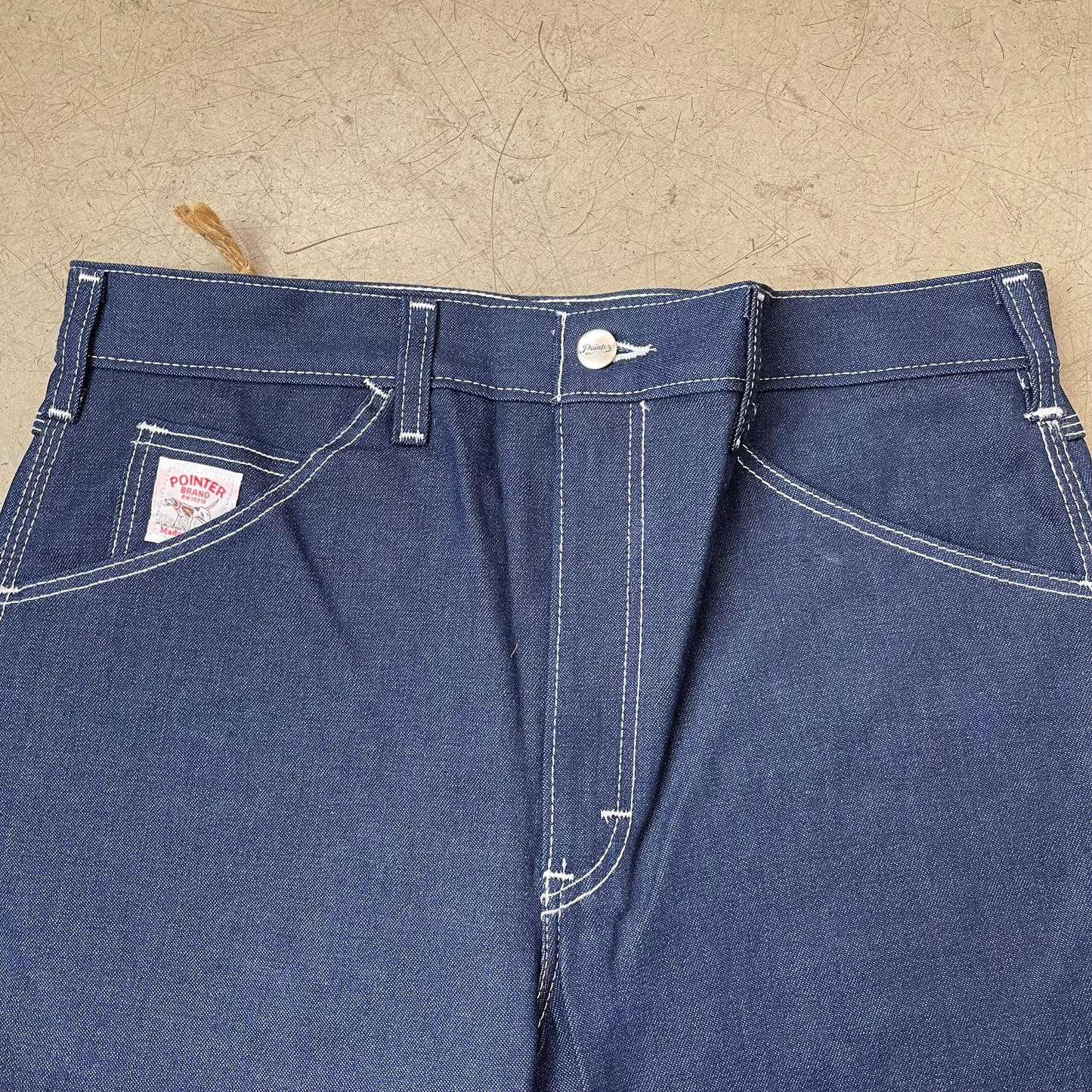 (L) Pointer Brand US Workwear Carpenter Denim Pants Navy W34 L36
