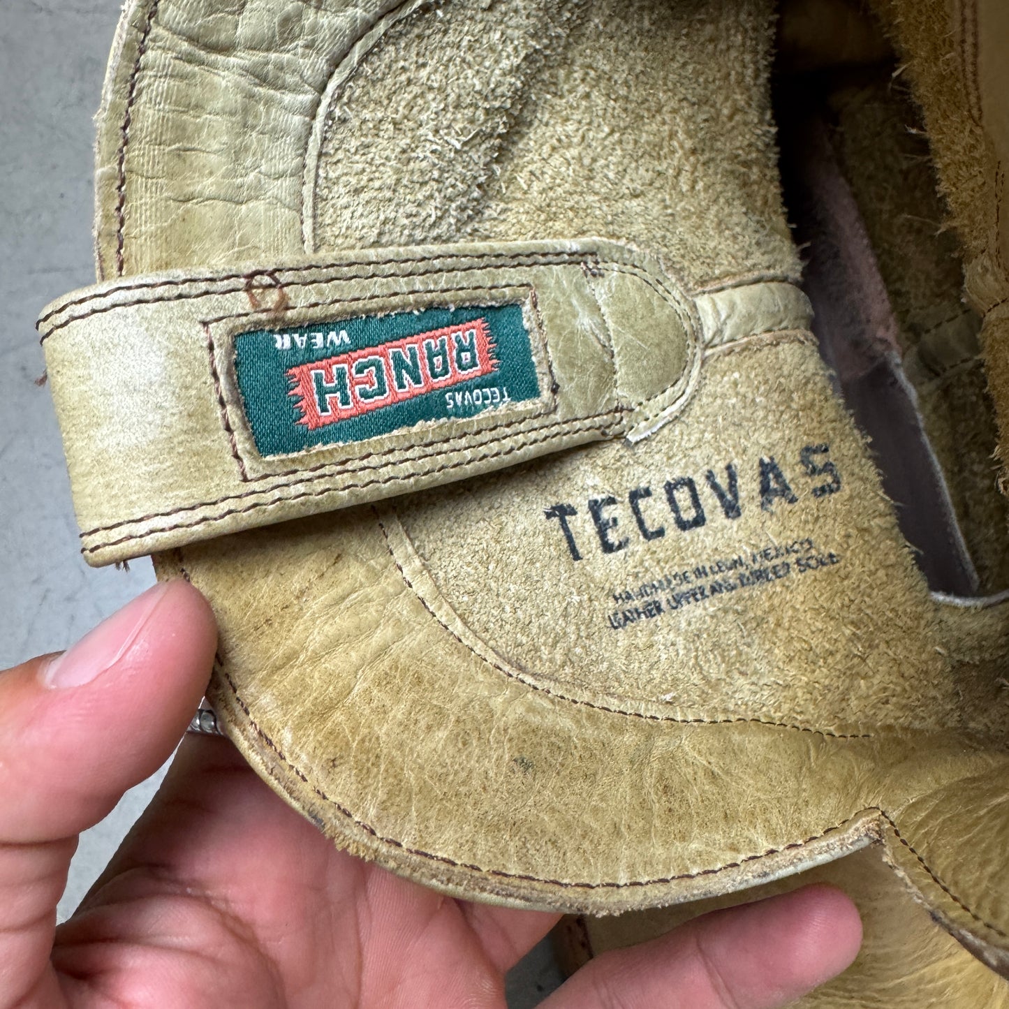 (42) Tecovas Ranch Wear Cowboy Boots Lederstiefel Camel Braun US9