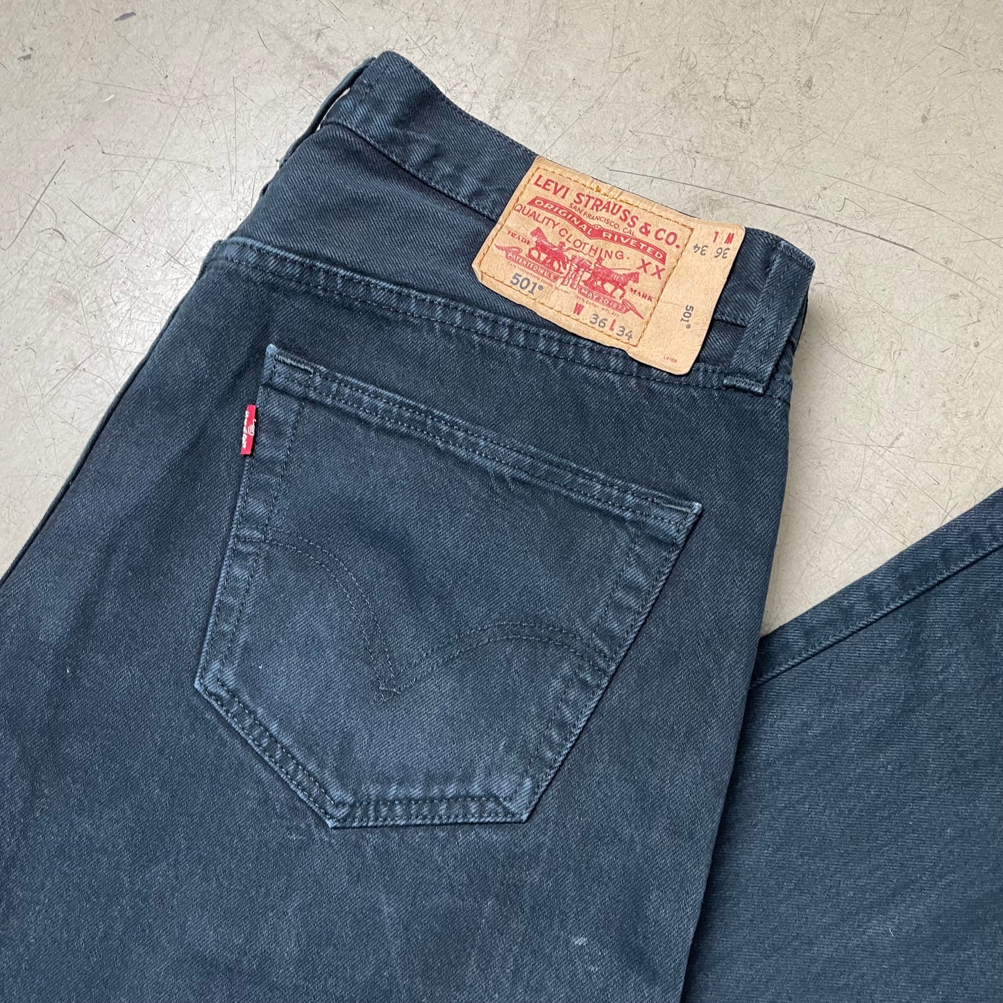 (XL) Levi’s 501 Jeanshose schwarz W36L34