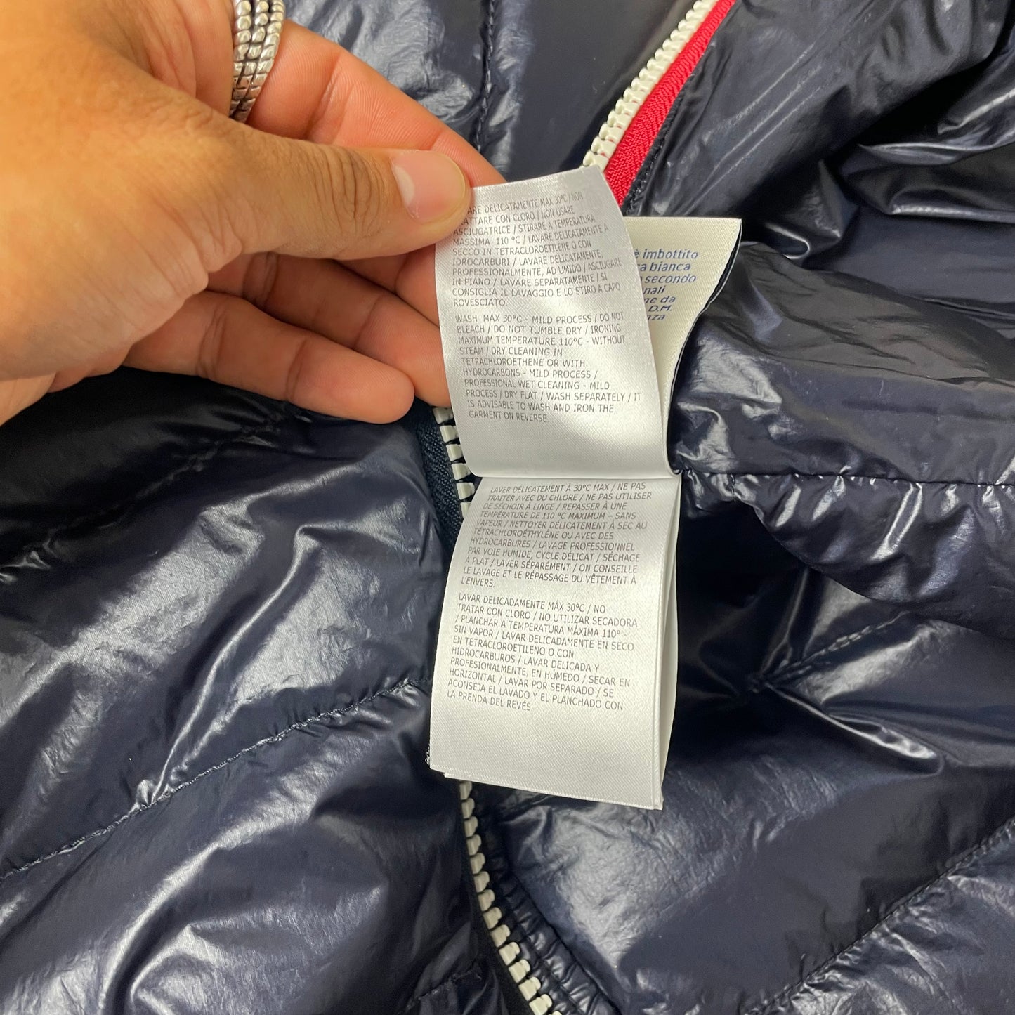 (XL) Moncler Puffer Jacke Navy blau Longue Saison Sz 6