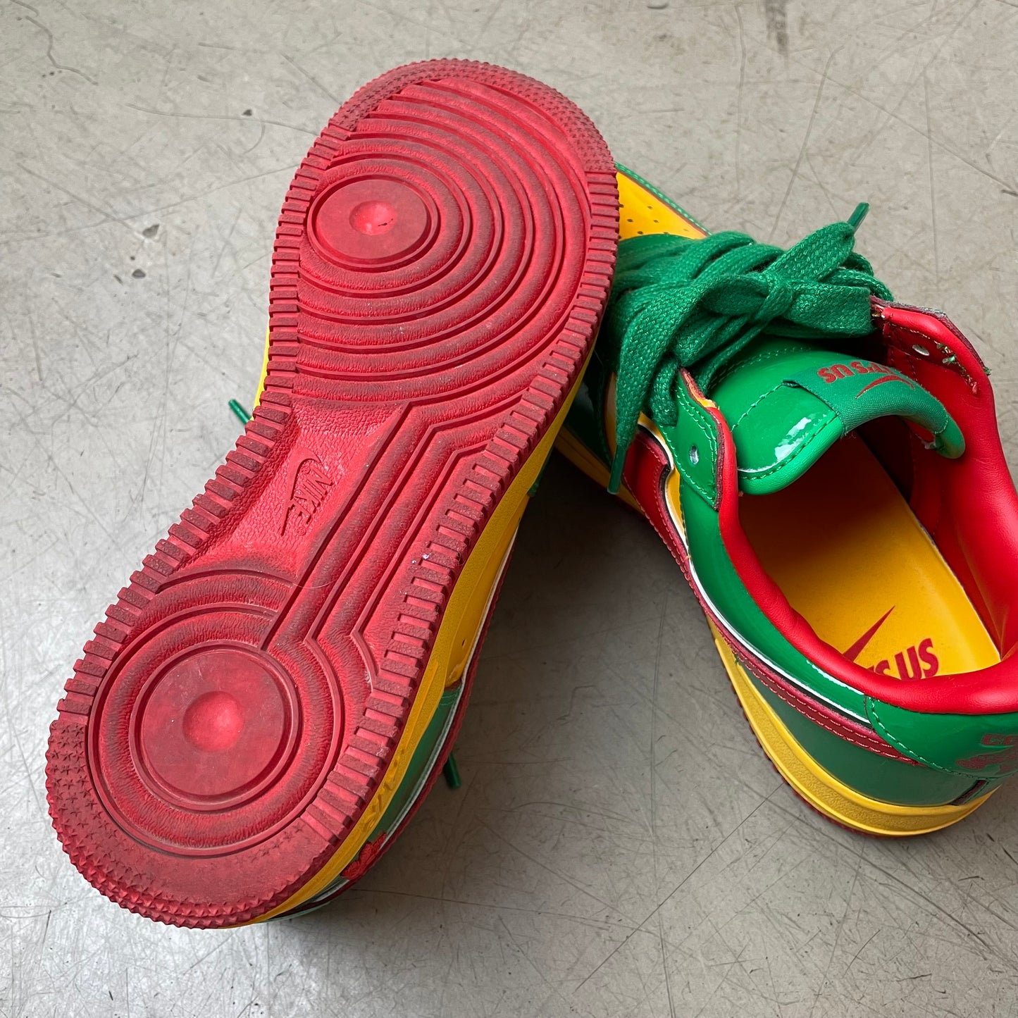 (40) Nike Air Force 1 Low Lil Yachty Concrete Boys gelb grün rot