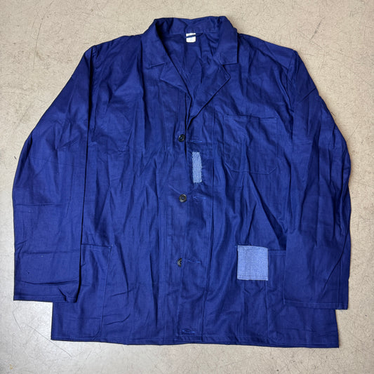 (XXL) Repaired French Work Shirt blau