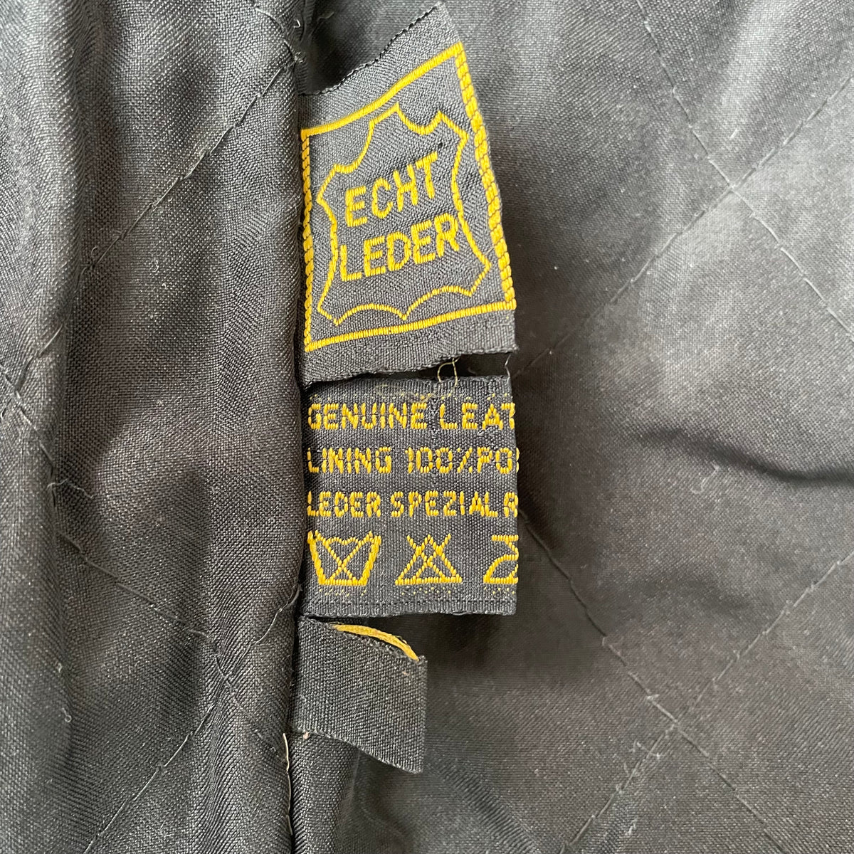 (L) Vintage Cable Car Leder Weste Biker schwarz