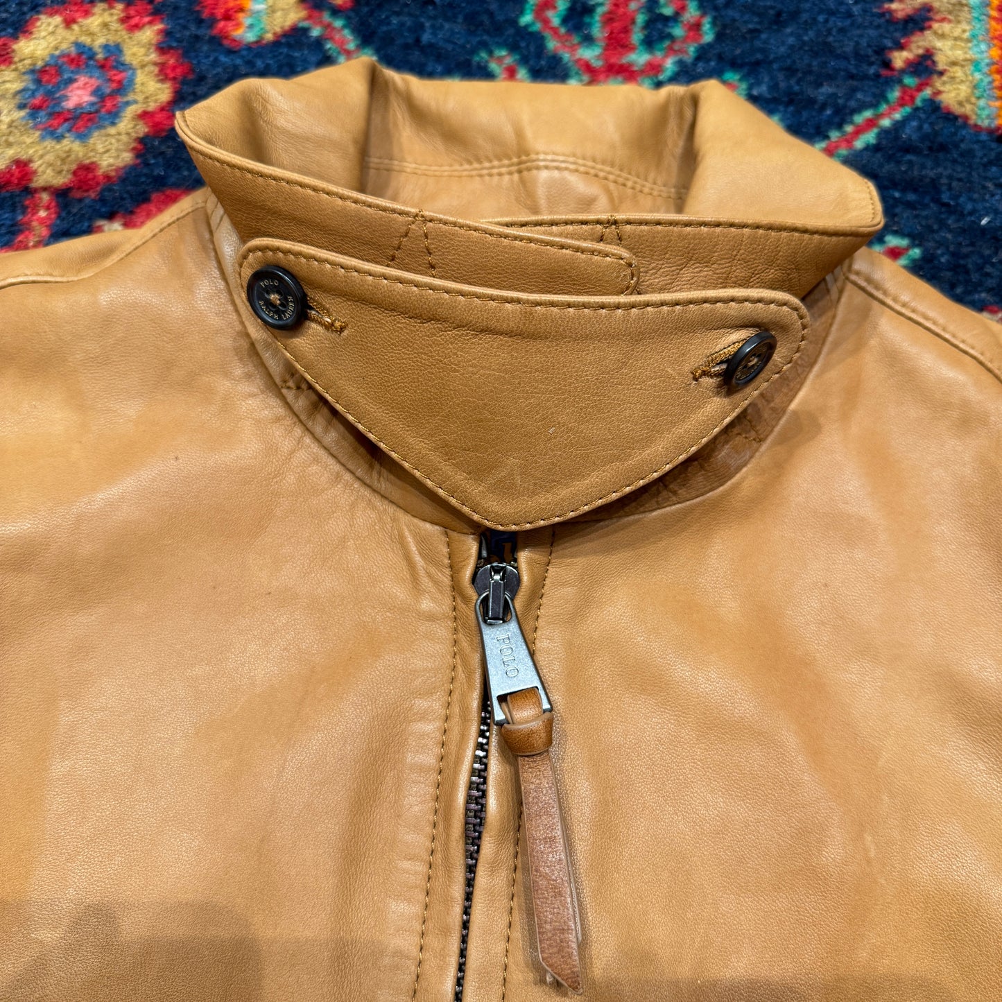 (M) 21' RALPH LAUREN LEDERJACKE