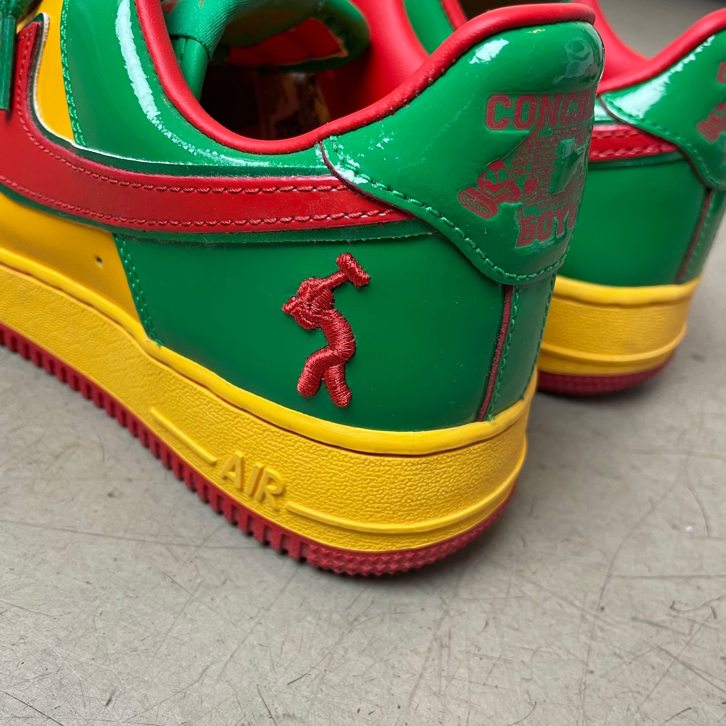 (40) Nike Air Force 1 Low Lil Yachty Concrete Boys gelb grün rot