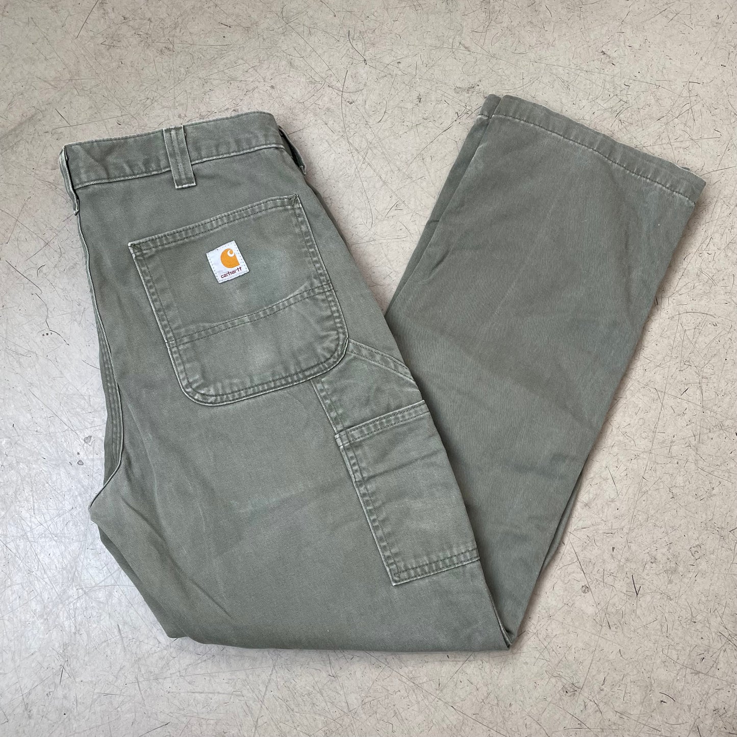 (M) Carhartt Workwear Carpenter Pants olivgrün W32L30