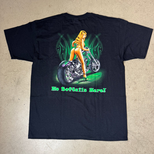 (XL) Choppers Style Lady Print Biker T-Shirt schwarz by Anvil