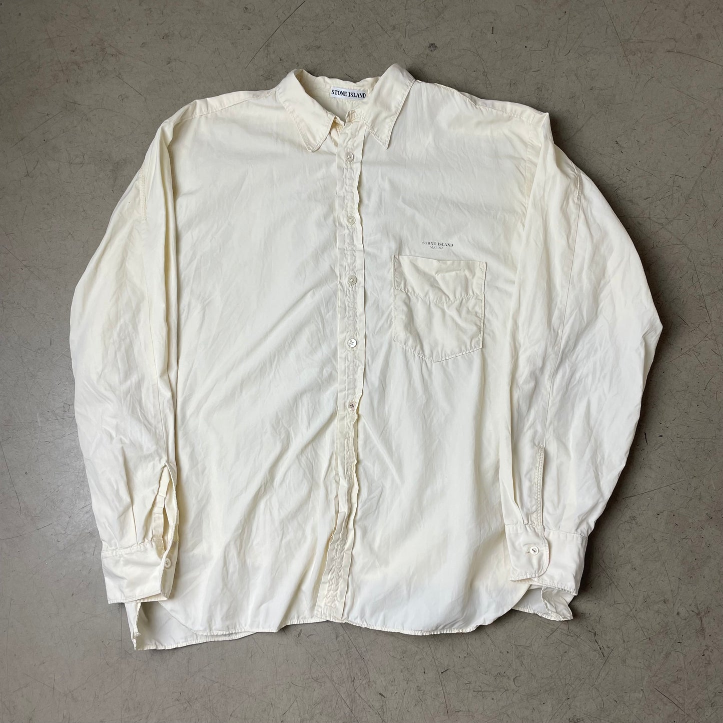 (XL) Vintage Stone Island Marina Pocket Shirt Hemd beige Creme