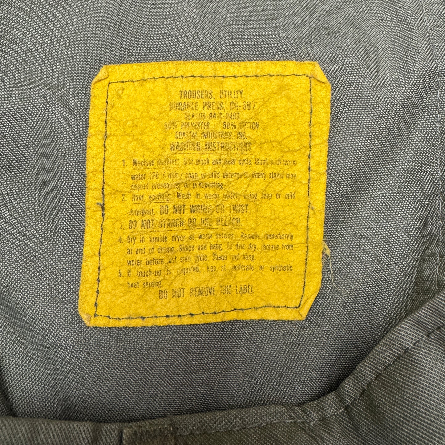 (M) Vintage Fatigue Army Pants Front Pocket Olivgrün W34/L29
