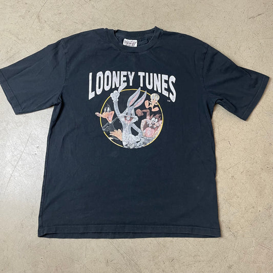 (S) Looney Tunes Print Tshirt faded schwarz