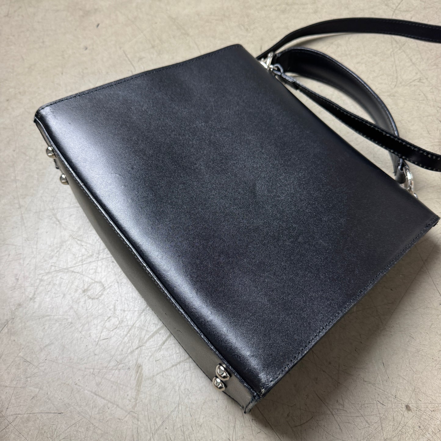 Black White Cow Hide / Kuhfell Leder Handtasche