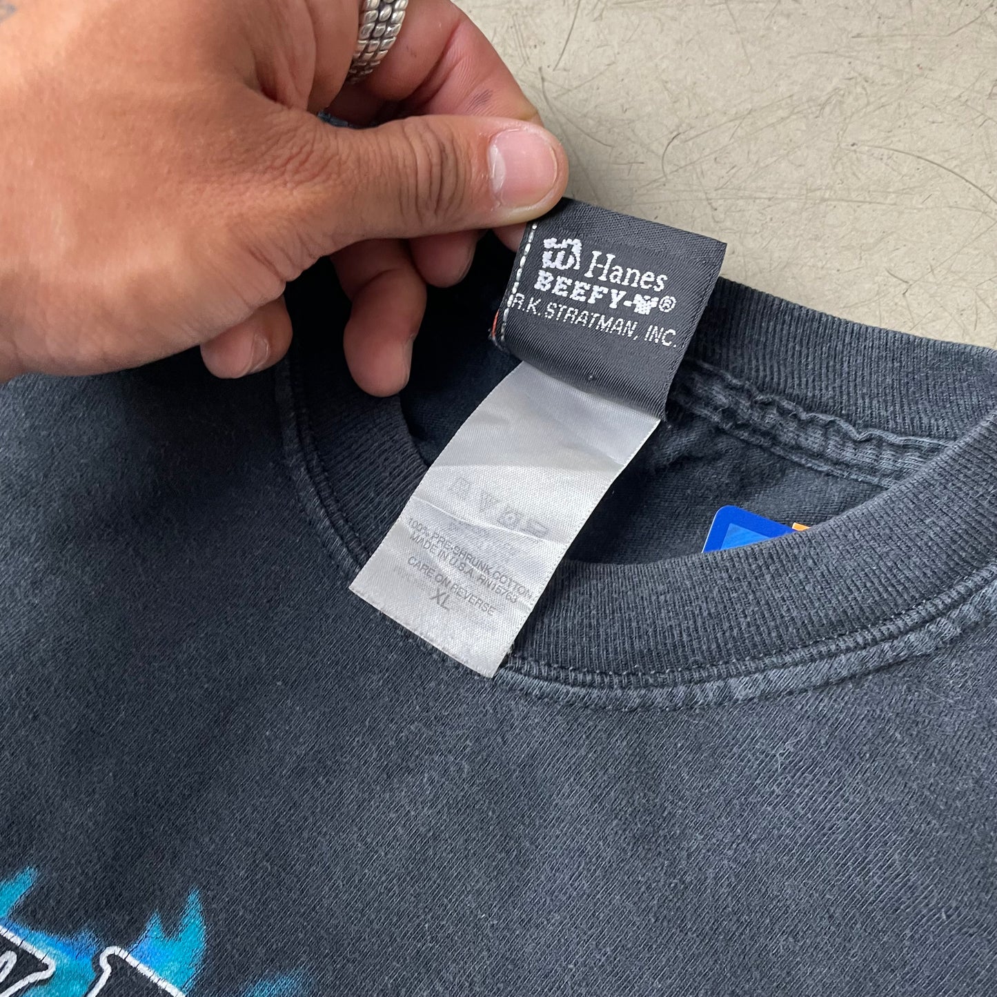 (XL) 2003 Harley Davidson Maine Tshirt schwarz Blue Flames