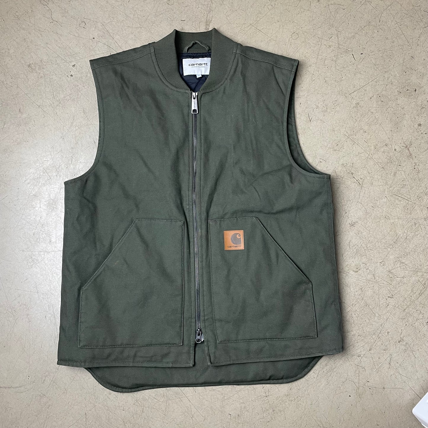 (L) Carhartt WIP Duck Weste oliv grün